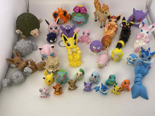 20+ toy bundle! 3D Printed Monster Art Toy Set: Fan-Made Figures, Collector Gift